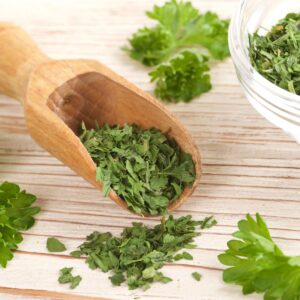 one tablespoon of raw chopped parsley