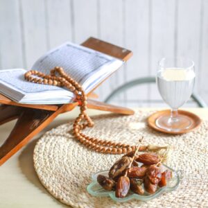 quran and dates with water fasting ramadan spiritual