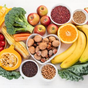 fiber rich food vegetables and fruits gut health