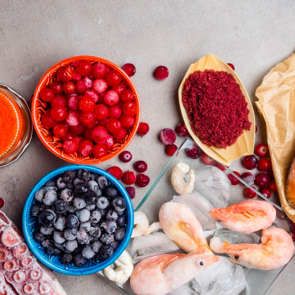 Seafood Astaxanthin rich food