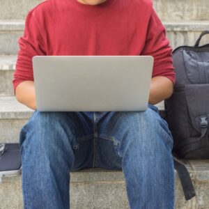 Laptop and a man fertility